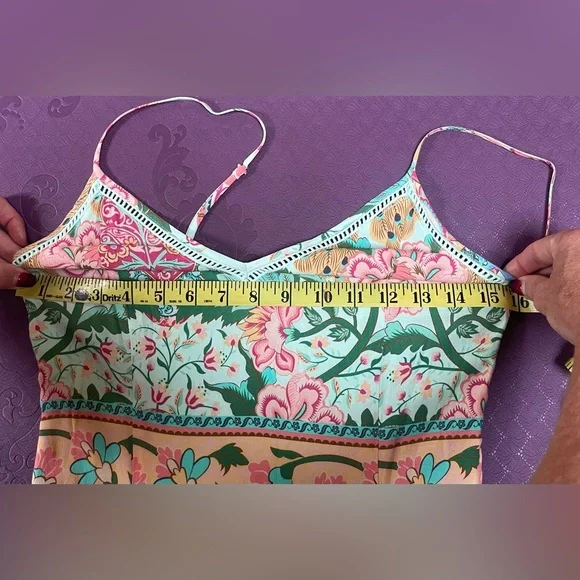 Spell Lotus 🦚 Peacock Slip Dress 🔮 - Picture 9 of 9